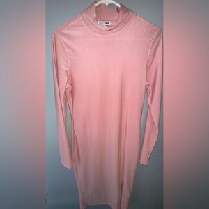 Fashion Nova Soft Pink Long Sleeve Dress